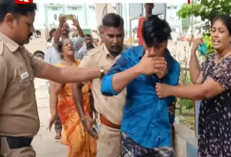 அதிர்ச்சி! மருத்துவமனை முன்பு தற்கொலைக்கு முயன்ற தந்தை :