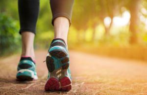 உடல் எடையைக் குறைக்க தினமும் எத்தனை அடிகள் நடக்க வேண்டும்? ஒரு முழுமையான வழிகாட்டி! ஒரு நபர் பூங்காவில் விறுவிறுப்பாக நடைப்பயிற்சி செய்யும் காட்சி